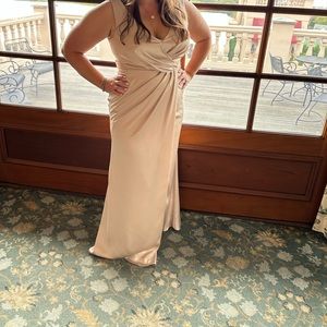 Revelry Blair dress champagne gold 703